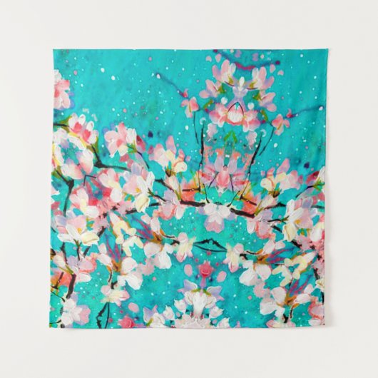 抽象芸術パターンカラフル背景 タペストリー (正面)