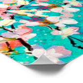 抽象芸術パターンカラフル背景 ポスター (角)