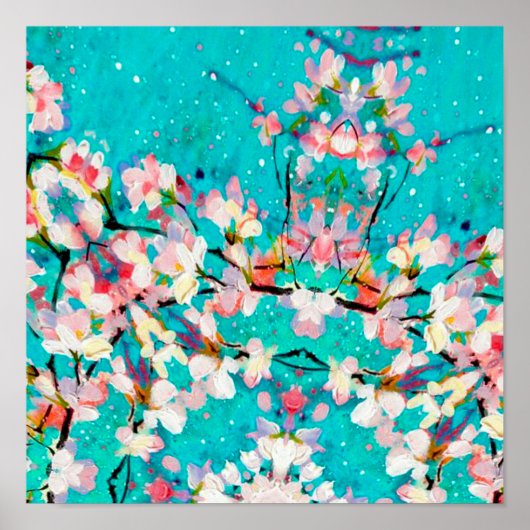 抽象芸術パターンカラフル背景 ポスター (正面)