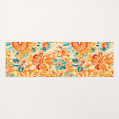 抽象芸術パターンサニーオレンジシャワーカーテン ヨガマット (裏面(横))