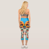 抽象芸術パターンジオメトリ型枠タイポグラフィ カプリレギンス (裏面)