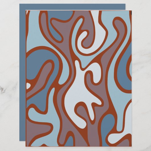 抽象芸術パターンスクラップブック紙: (正面/裏面)