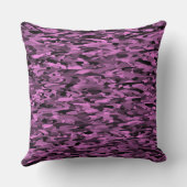 抽象芸術パターンパープルブラック クッション (裏面)