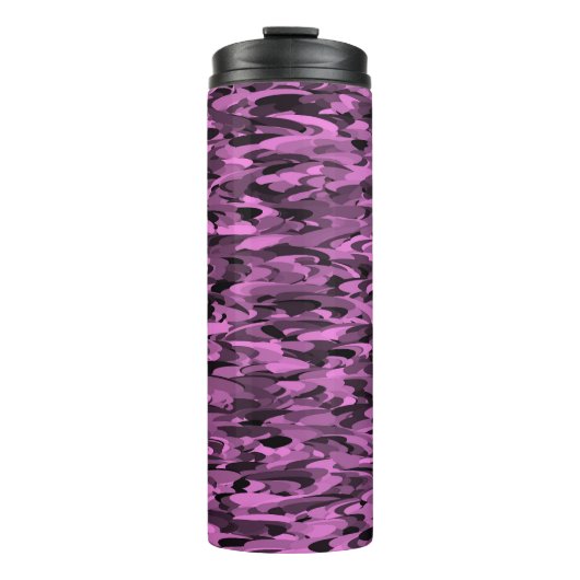 抽象芸術パターンパープルブラック タンブラー (正面)