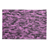 抽象芸術パターンパープルブラック 枕カバー (裏面-左)