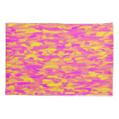 抽象芸術パターンピンクイエローオレンジ 枕カバー (裏面-左)