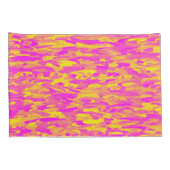 抽象芸術パターンピンクイエローオレンジ 枕カバー (裏面-右)