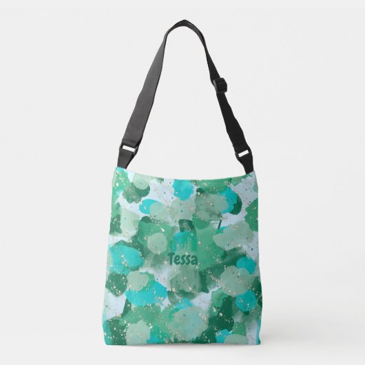 抽象芸術パターンブラシストロークパーソナライズされたギフト クロスボディバッグ (正面)
