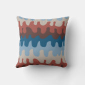 抽象芸術パターンブルースとブラウン クッション (裏面)