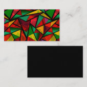 抽象芸術パターンポリゴナ幾何レトロモダンB 名刺 (正面/裏面)