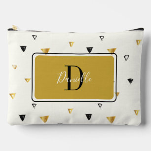 抽象芸術パターンモノグラムスクリプトモダンカスタム アクセサリーポーチ