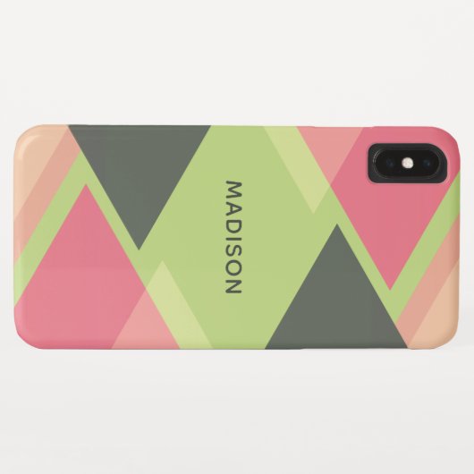 抽象芸術パターン名前をカスタムする電話ケース Case-Mate iPhoneケース (裏面(横))