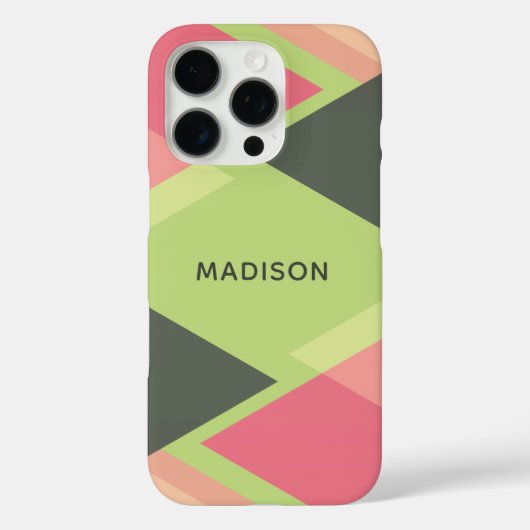 抽象芸術パターン名前をカスタムする電話ケース Case-Mate iPhoneケース (裏面)