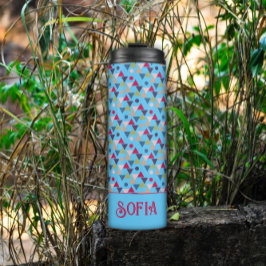 抽象芸術パターン名blue sky thermal tumber タンブラー