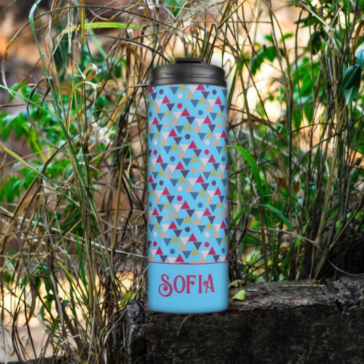 抽象芸術パターン名blue sky thermal tumber タンブラー