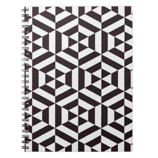 抽象芸術パターン幾何六角シームレスpat ノートブック (正面)