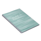 抽象芸術パターン感謝ジャーナルが編集ティール（緑がかった色） ノートブック (右側)