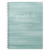 抽象芸術パターン感謝ジャーナルが編集ティール（緑がかった色） ノートブック (正面)