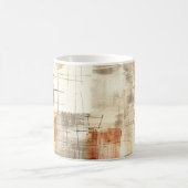 抽象芸術パターン秋の美学 コーヒーマグカップ (中央)