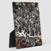 抽象芸術パターン背景テクスチャ フォトプラーク (側面)