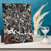 抽象芸術パターン背景テクスチャ フォトプラーク (側面)