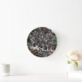 抽象芸術パターン背景テクスチャ ラウンド壁時計 (ホーム)