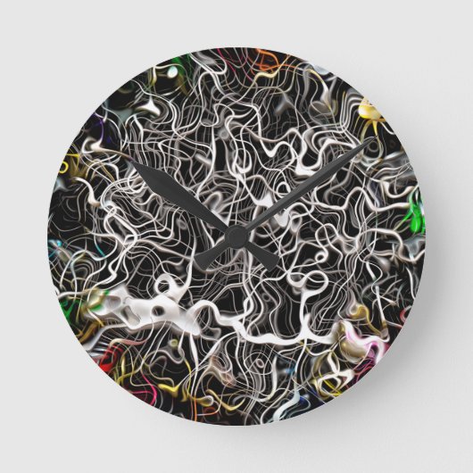 抽象芸術パターン背景テクスチャ ラウンド壁時計 (正面)