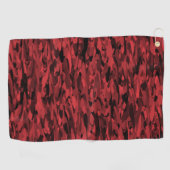 抽象芸術パターン赤黒 ゴルフタオル (横)