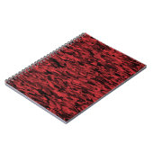 抽象芸術パターン赤黒 ノートブック (左側)