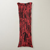 抽象芸術パターン赤黒 ボディピロー (正面縦)