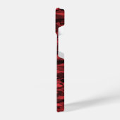 抽象芸術パターン赤黒 iPhoneケース (左側面)