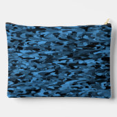 抽象芸術パターン青（黒） アクセサリーポーチ (裏面)