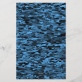 抽象芸術パターン青（黒） 便箋 (裏面)