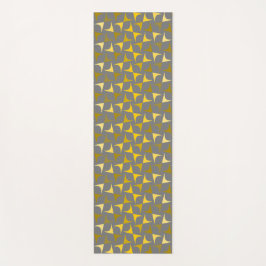 抽象芸術パターン黄色と灰色 ヨガマット