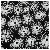 抽象芸術パターン101115 – 黒の上に白 ファブリック (見本)