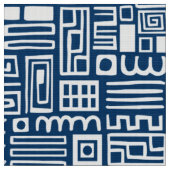 抽象芸術パターン110122 – 藍色の白 ファブリック (クローズアップ)