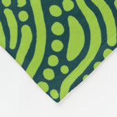 抽象芸術パターン110523 – 緑の濃淡 フリースブランケット (角)