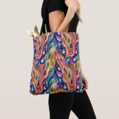 抽象芸術パターン1196 with fluid art - Tote Bag トートバッグ (クローズアップ)