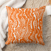 抽象芸術パターン130621 – オレンジと白 クッション (ブランケット)