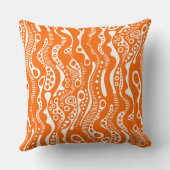 抽象芸術パターン130621 – オレンジと白 クッション (裏面)