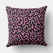 抽象芸術パターン170822 – ブラックのピンク クッション (裏面)
