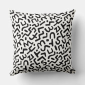 抽象芸術パターン170822 – 黒(白) クッション (裏面)
