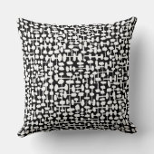 抽象芸術パターン190621黒の白 クッション (裏面)