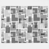 抽象芸術パターン280817 – グレーのシェード フリースブランケット (正面(横))