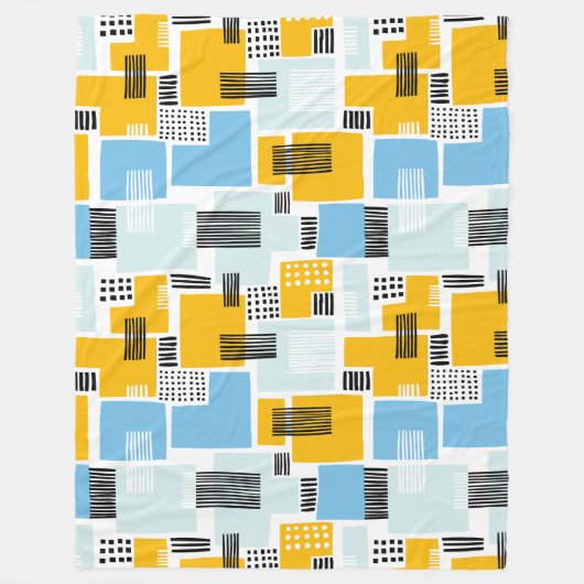 抽象芸術パターン280817 – 色01 フリースブランケット (正面)