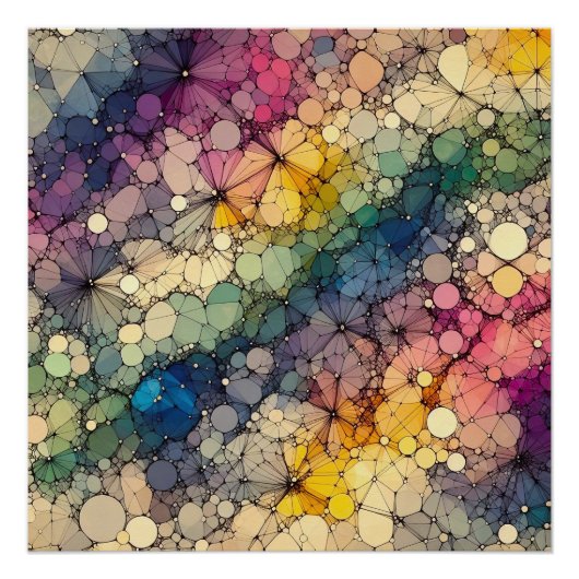 抽象芸術パターン2 - AI – アートワーク ポスター (正面)