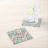 抽象芸術パターン3 スクエアペーパーコースター (インサイチュ)