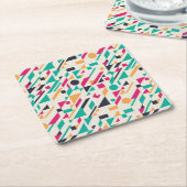 抽象芸術パターン3 スクエアペーパーコースター (アングル)