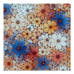 抽象芸術パターン4 - AI – アートワーク ポスター