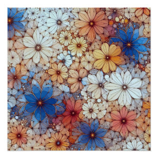 抽象芸術パターン4 - AI – アートワーク ポスター